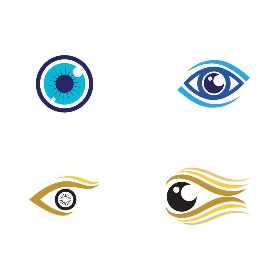 design de logotipo de vetor para cuidados com os olhos