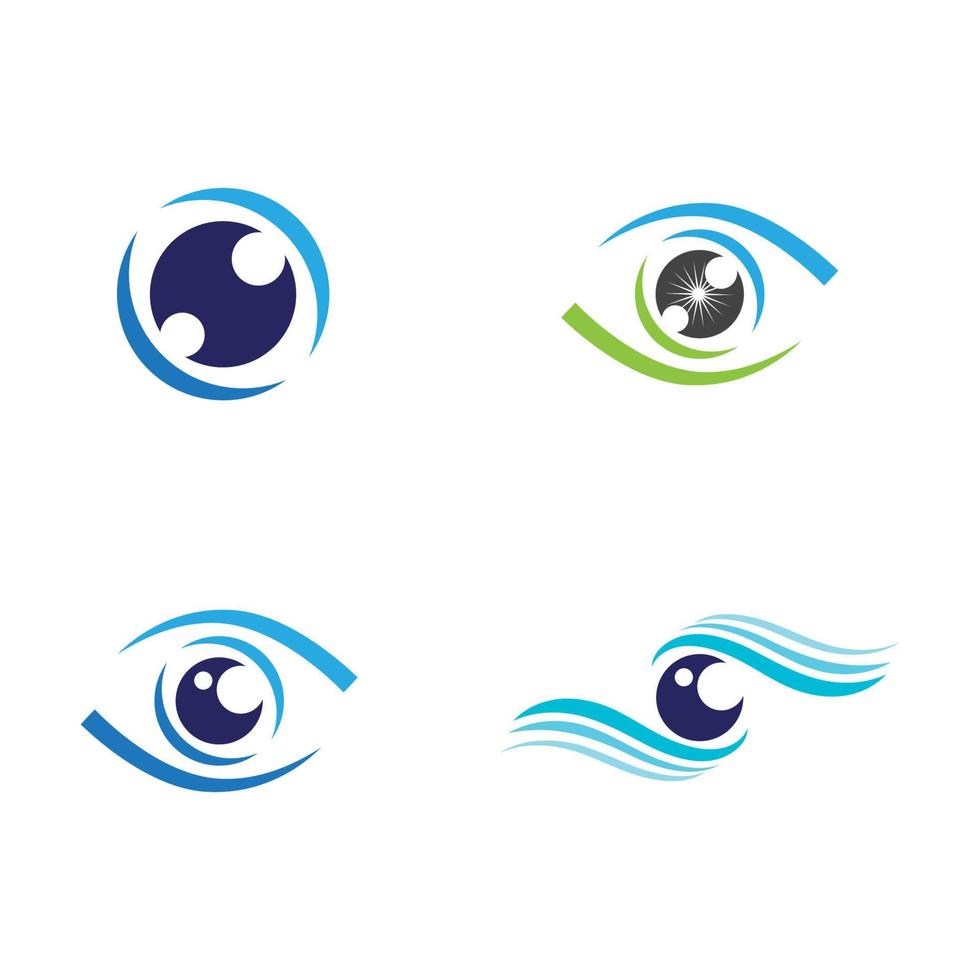 design de logotipo de vetor para cuidados com os olhos