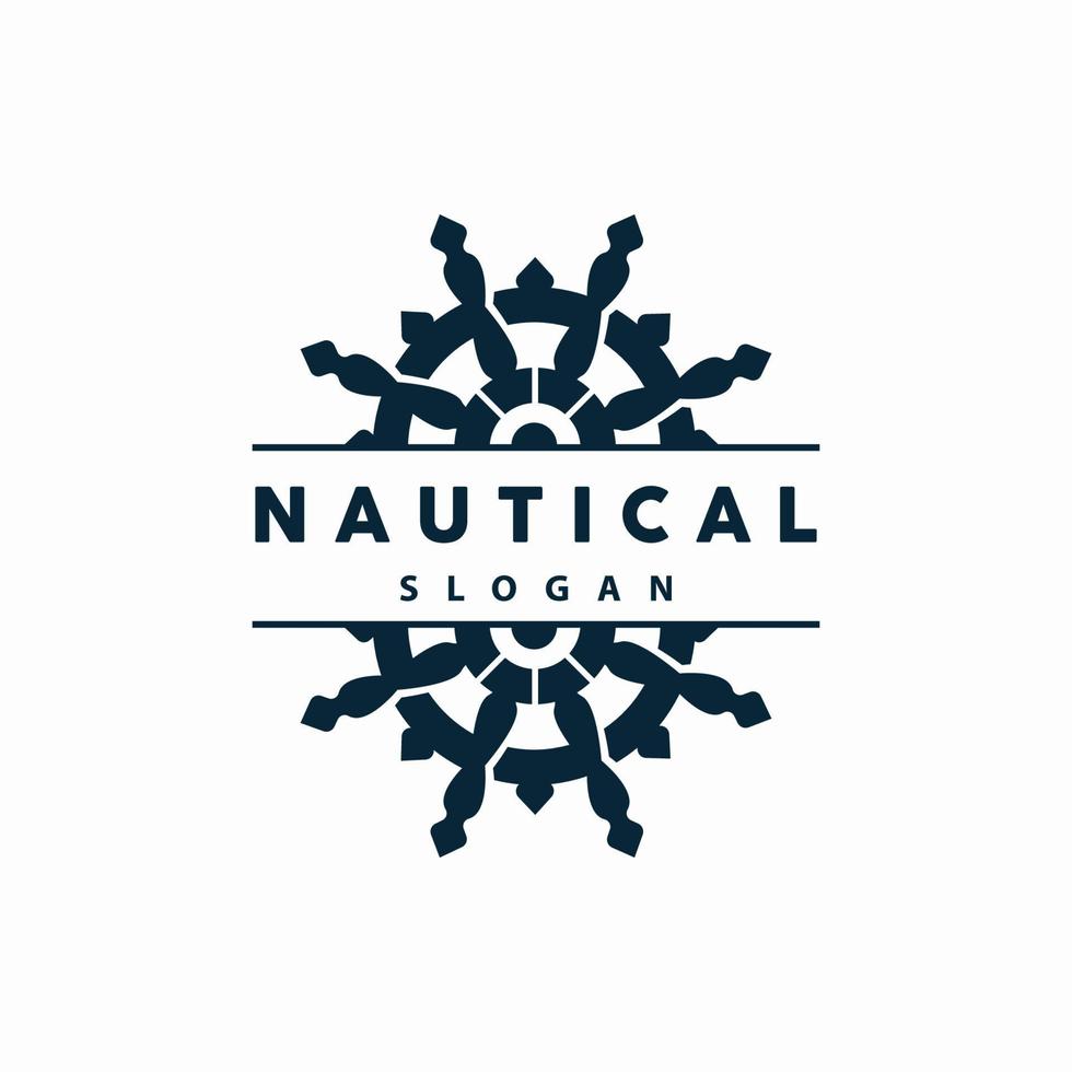 navio direção logotipo, direção roda barco navio iate bússola vetor, elegante simples minimalista Projeto oceano, Navegando vetor