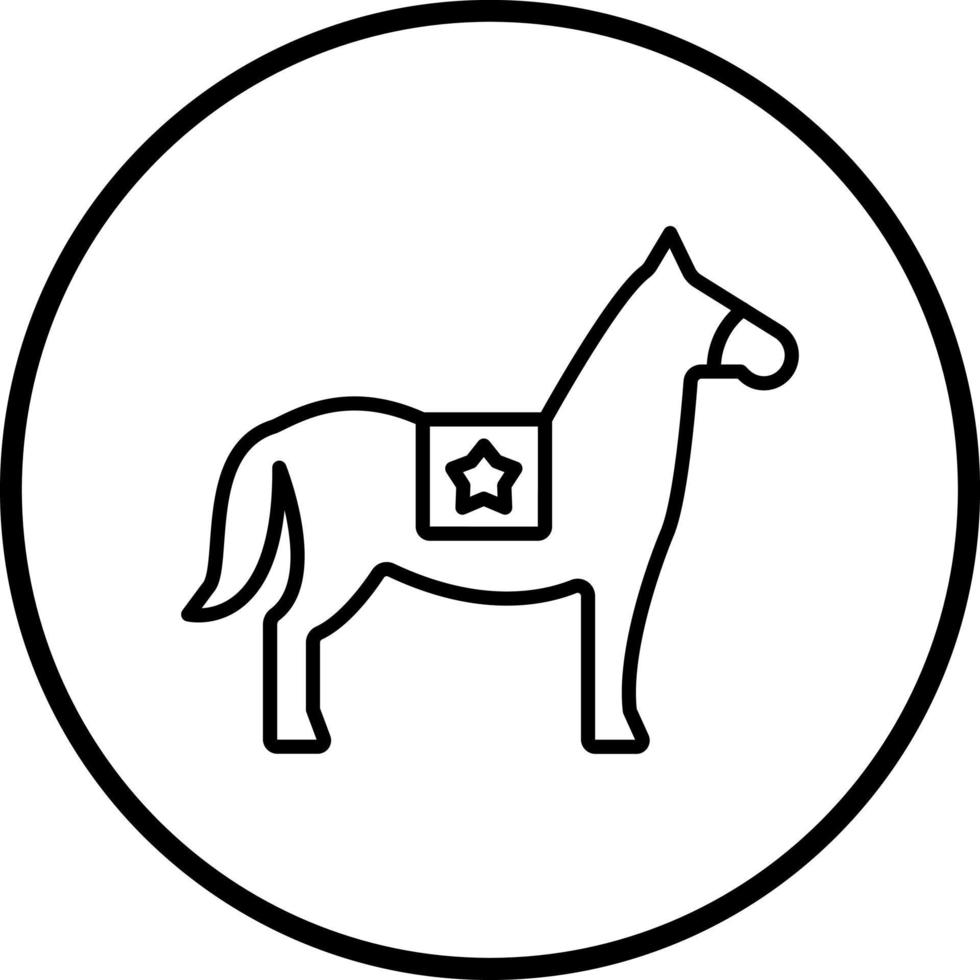 Sombrio cavalo vetor ícone estilo