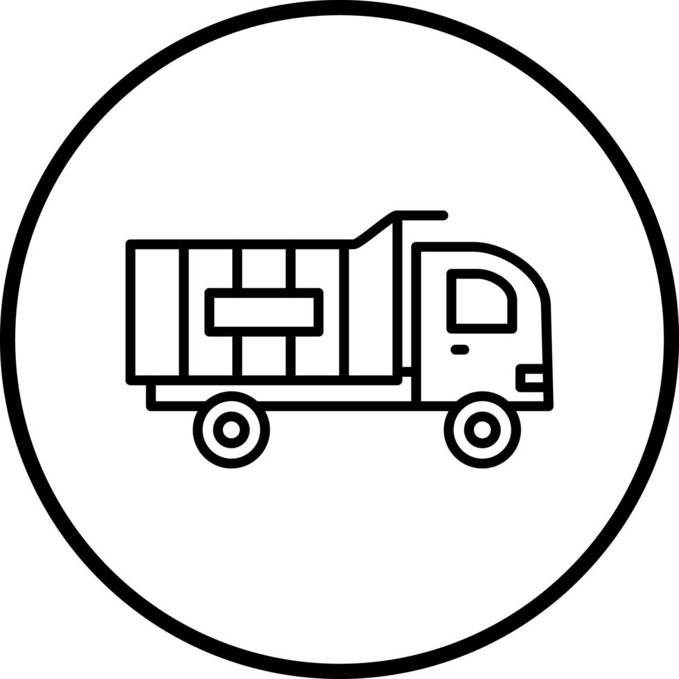 vetor Projeto despejo caminhão vetor ícone estilo