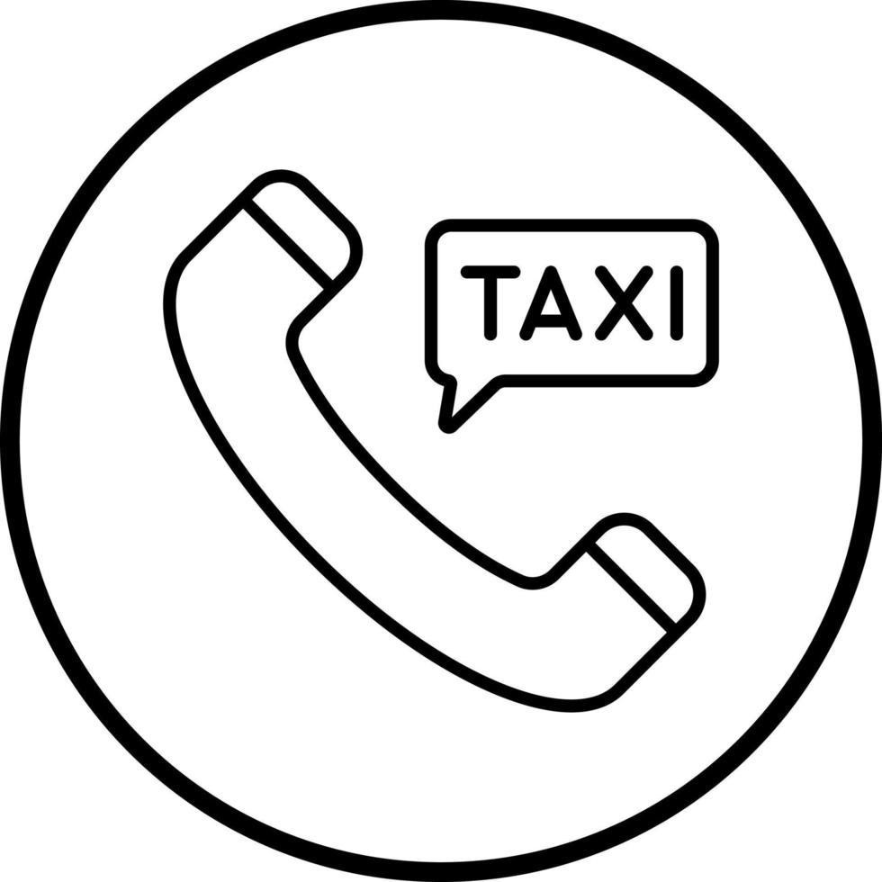 vetor Projeto ligar Táxi vetor ícone estilo