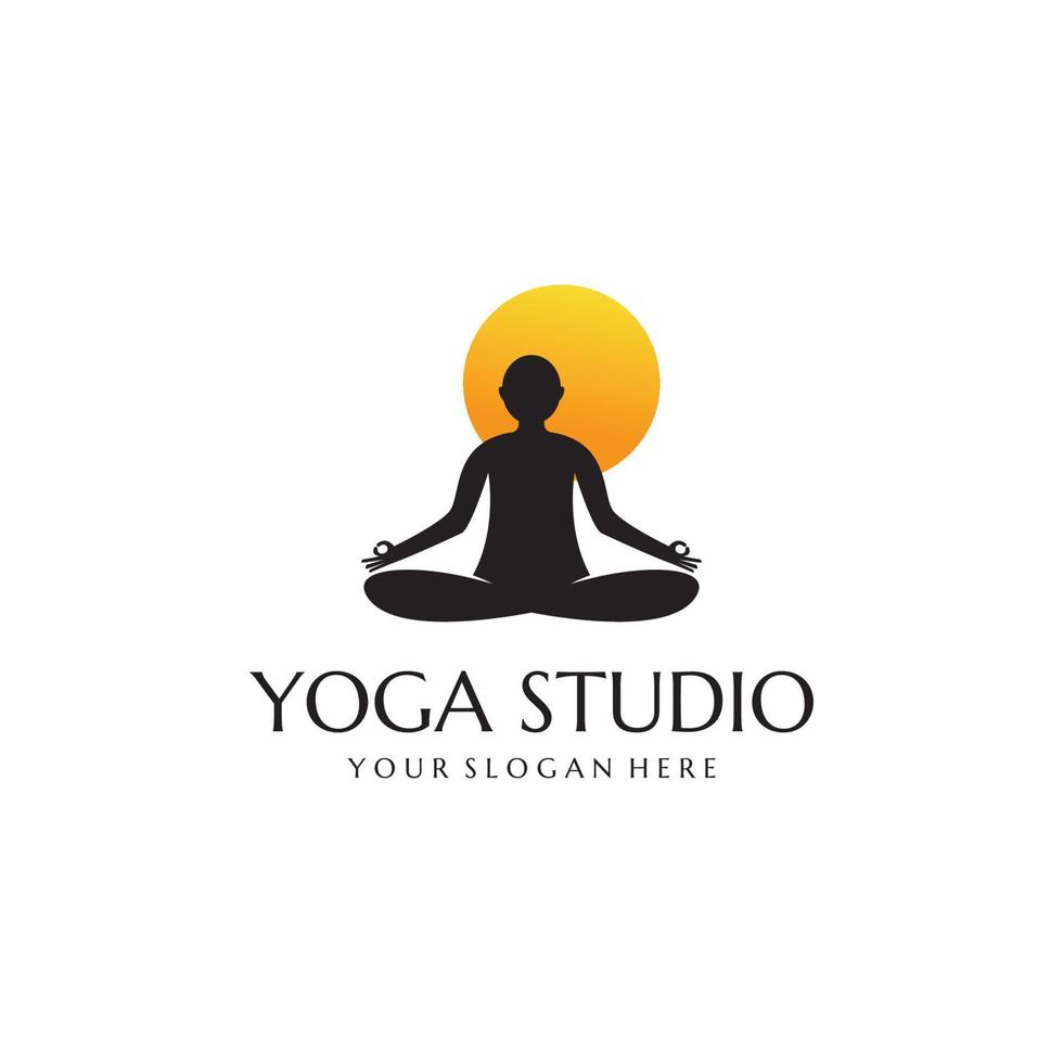 logotipo do estúdio de ioga vetor