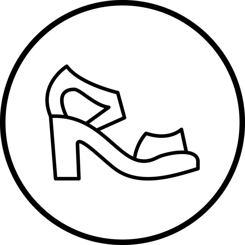 vetor Projeto sandália vetor ícone estilo