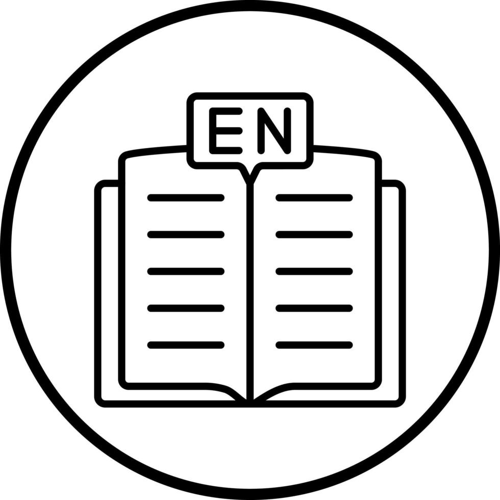 vetor Projeto Inglês literatura vetor ícone estilo