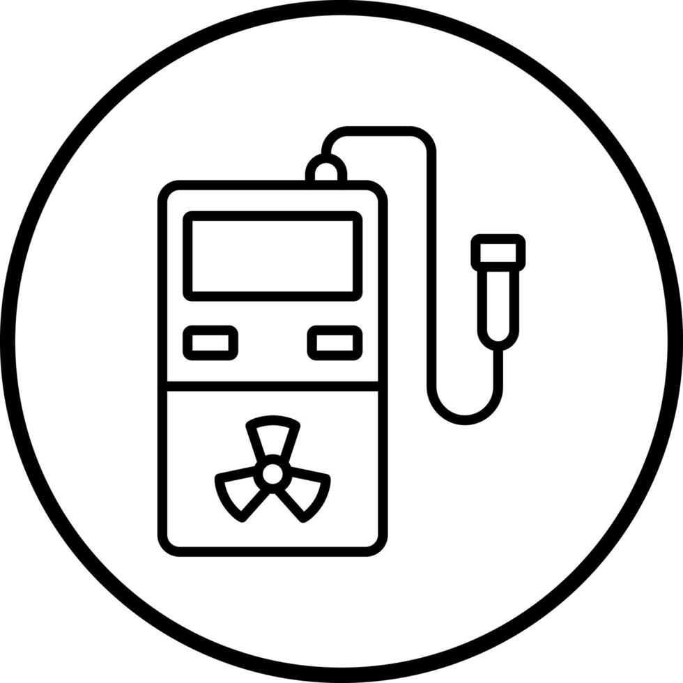 radiação detector vetor ícone estilo