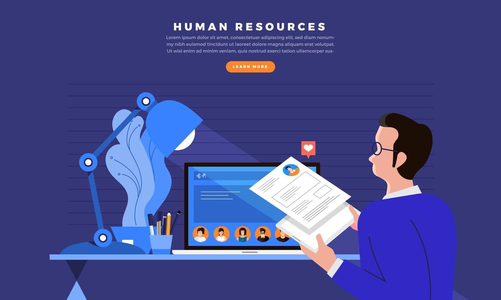 recrutamento de recursos humanos vetor