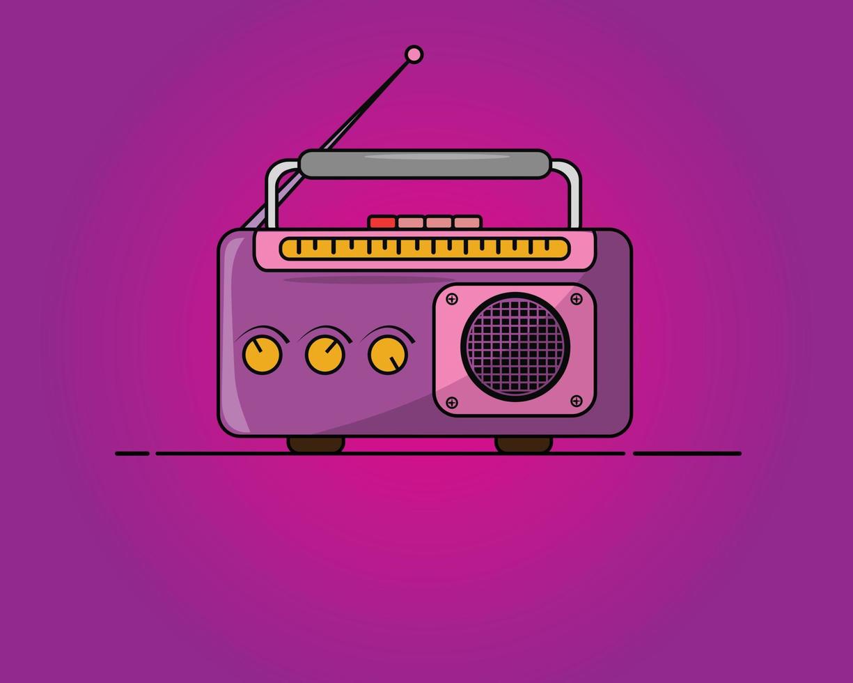 ilustração vetorial de rádio retrô vetor