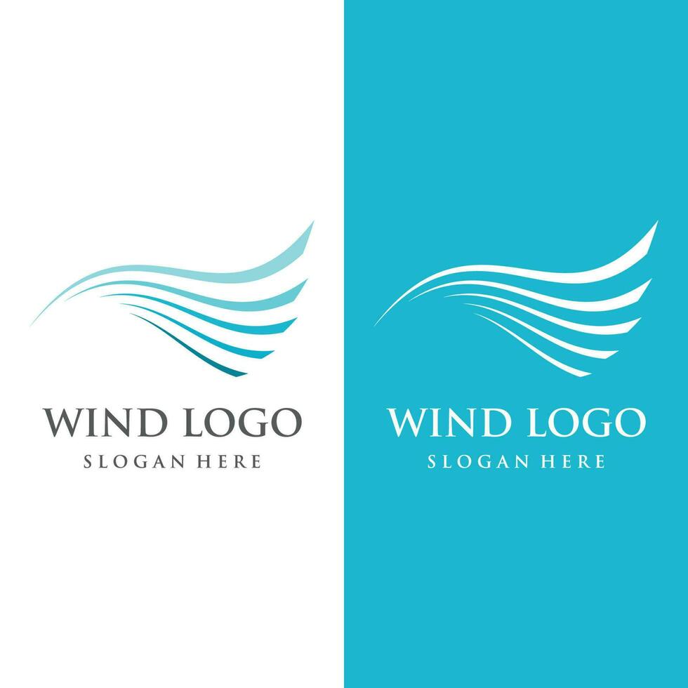 logotipo Projeto modelo onda elemento criativo vento ou air.logo para negócios, rede, ar condicionador. vetor