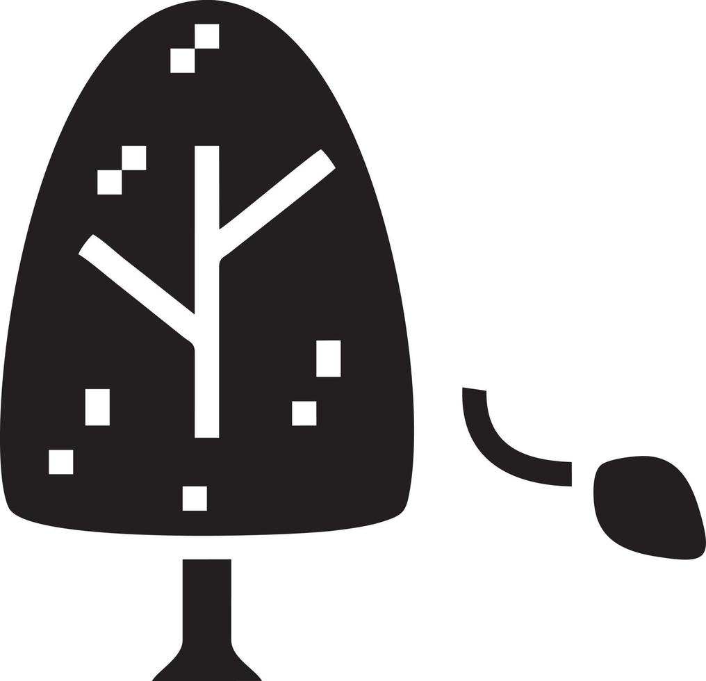 árvore ícone símbolo imagem vetor, ilustração do a árvore botânica dentro Preto imagem vetor