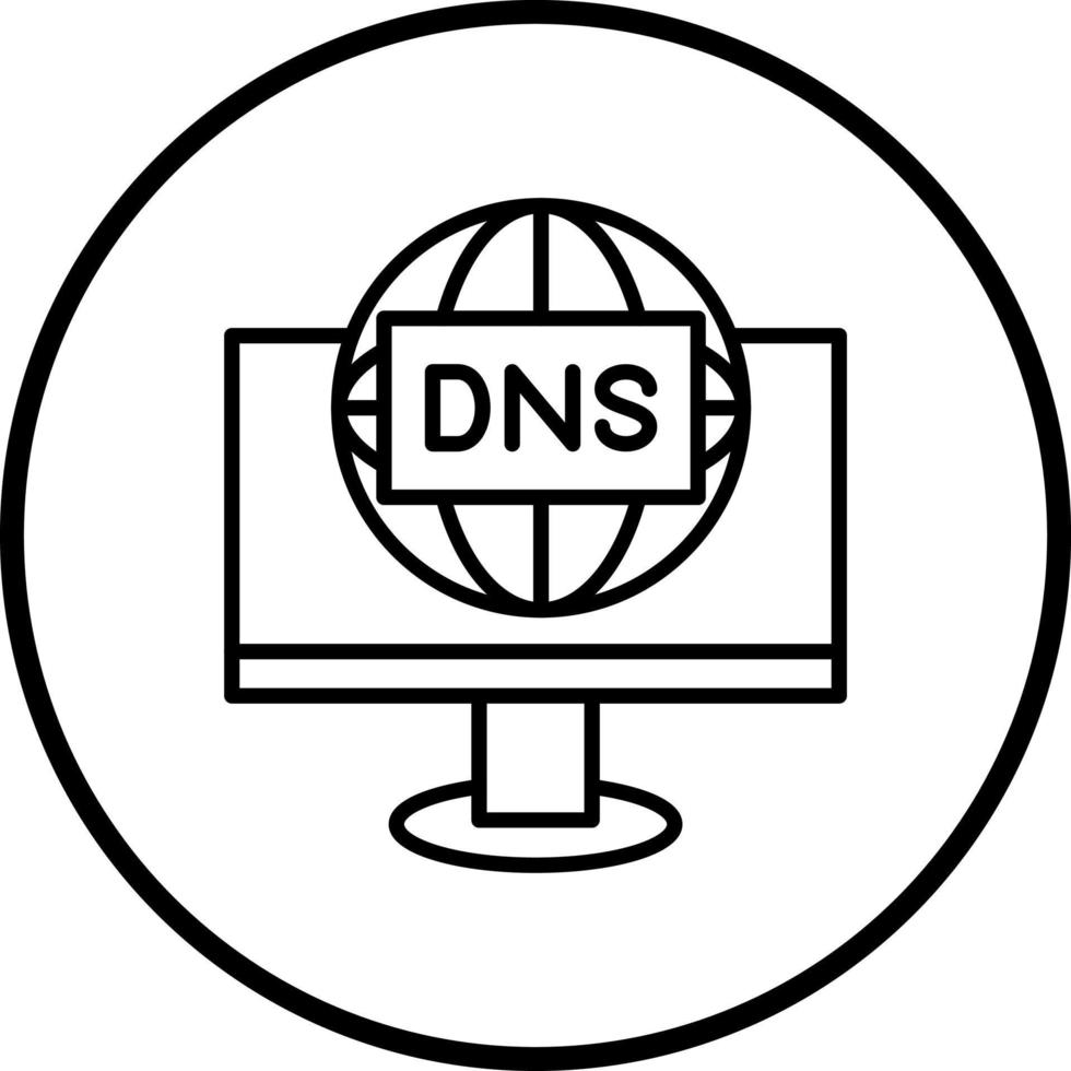 vetor Projeto dns vetor ícone estilo