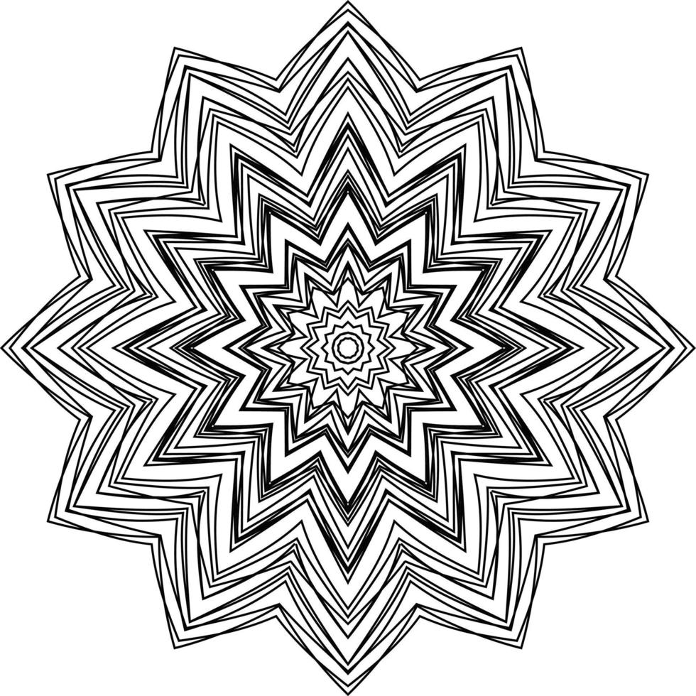 árabe figura floral Preto e branco ornamental mandala padronizar Projeto vetor