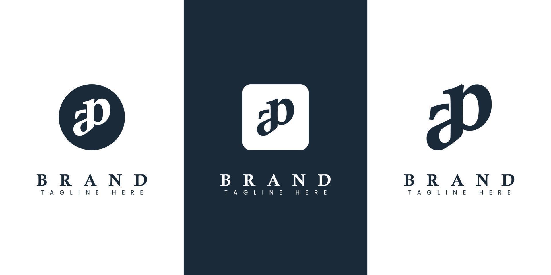 moderno e simples minúsculas ap carta logotipo, adequado para qualquer o negócio com ap ou pa iniciais. vetor