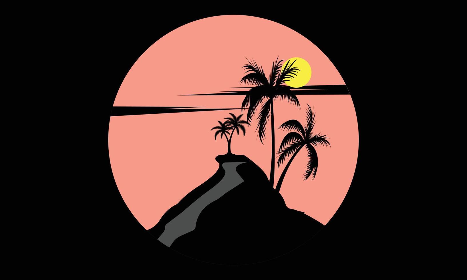 colorida de praia SVG ilustração Projeto. vetor