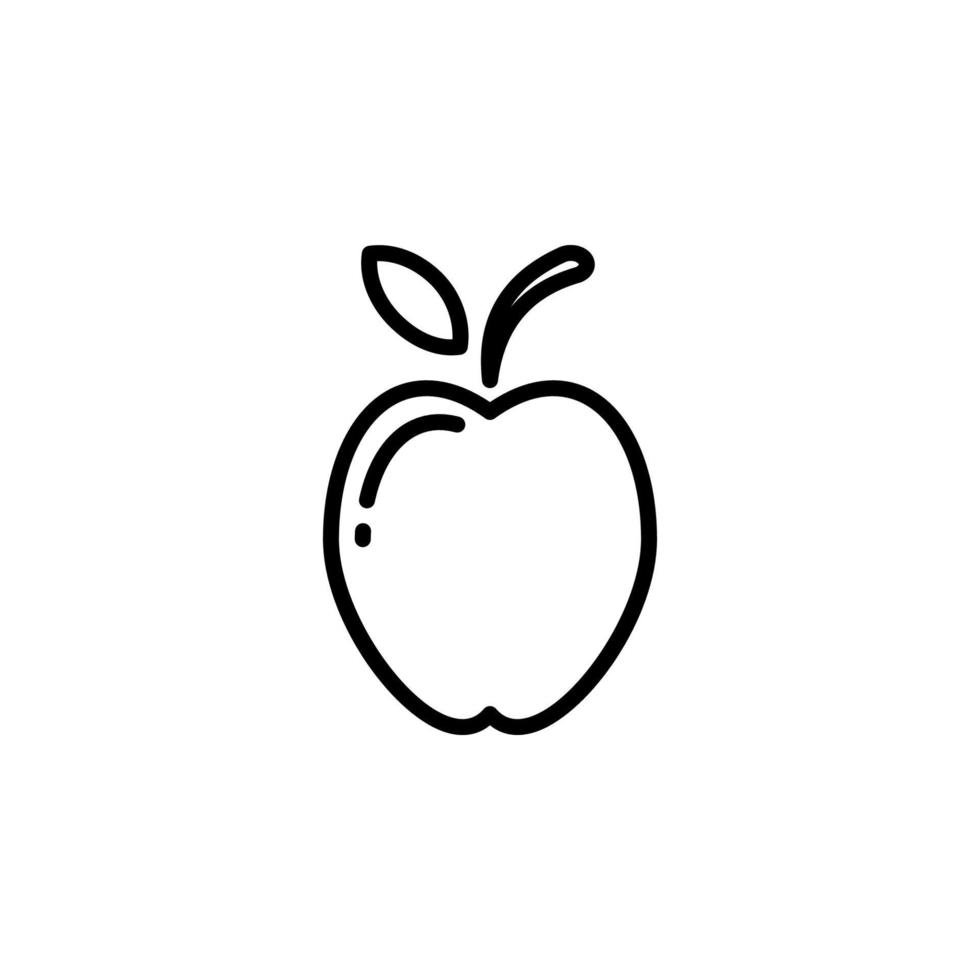 maçã ícone parte do fruta e vegetal ícones vetor