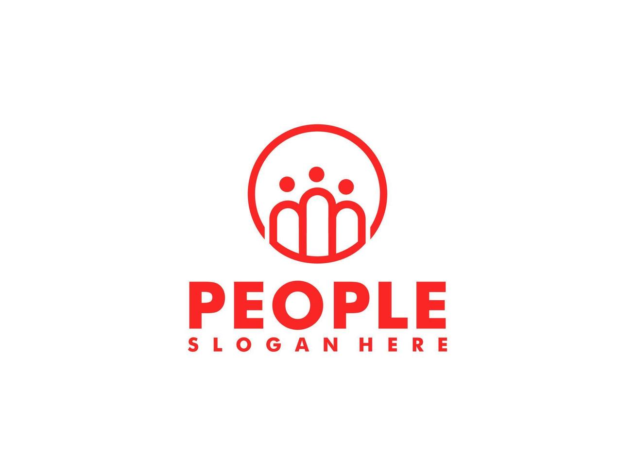 criativo pessoas logotipo Projeto modelo, social pessoas logotipo vetor