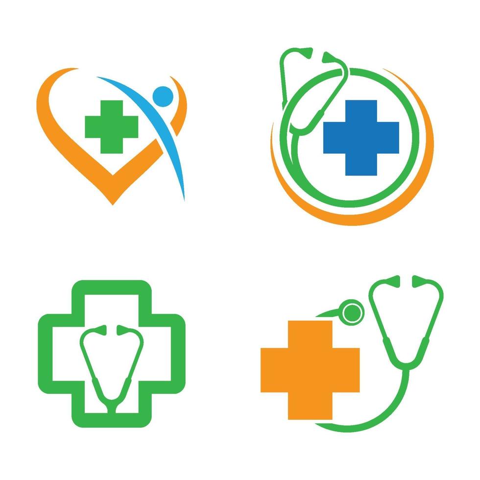 imagens de logotipo de cuidados médicos vetor