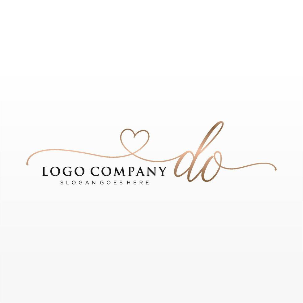 inicial Faz feminino logotipo coleções modelo. caligrafia logotipo do inicial assinatura, casamento, moda, joalheria, butique, floral e botânico com criativo modelo para qualquer companhia ou negócios. vetor