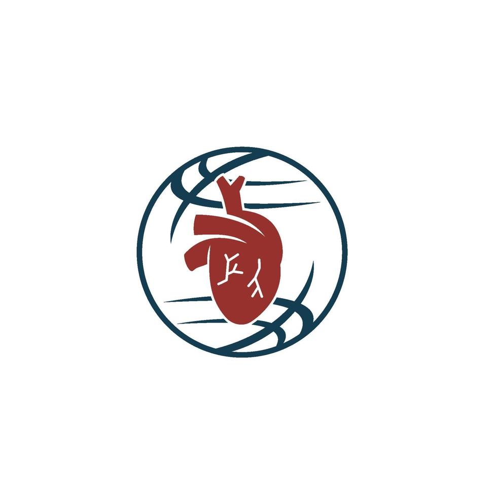 ilustração do projeto do ícone do logotipo de vetor de risco de ataque cardíaco