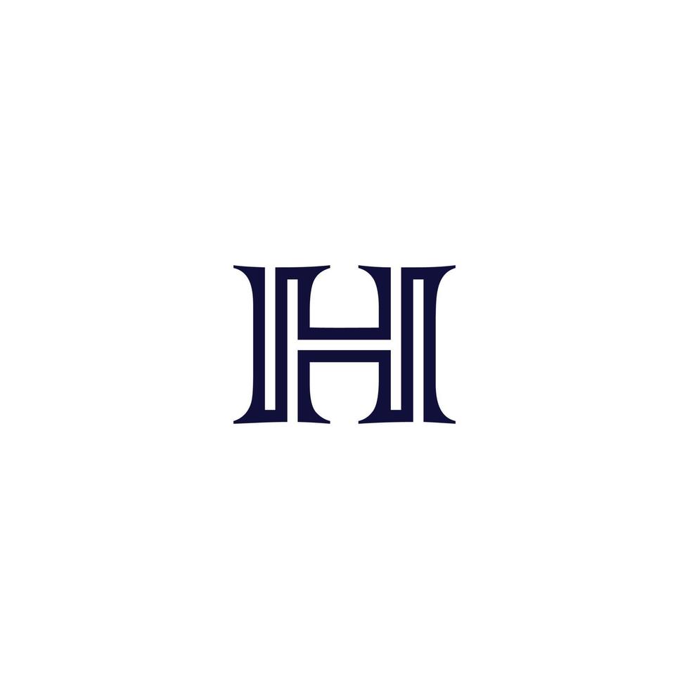 h carta plano ícone logotipo vetor