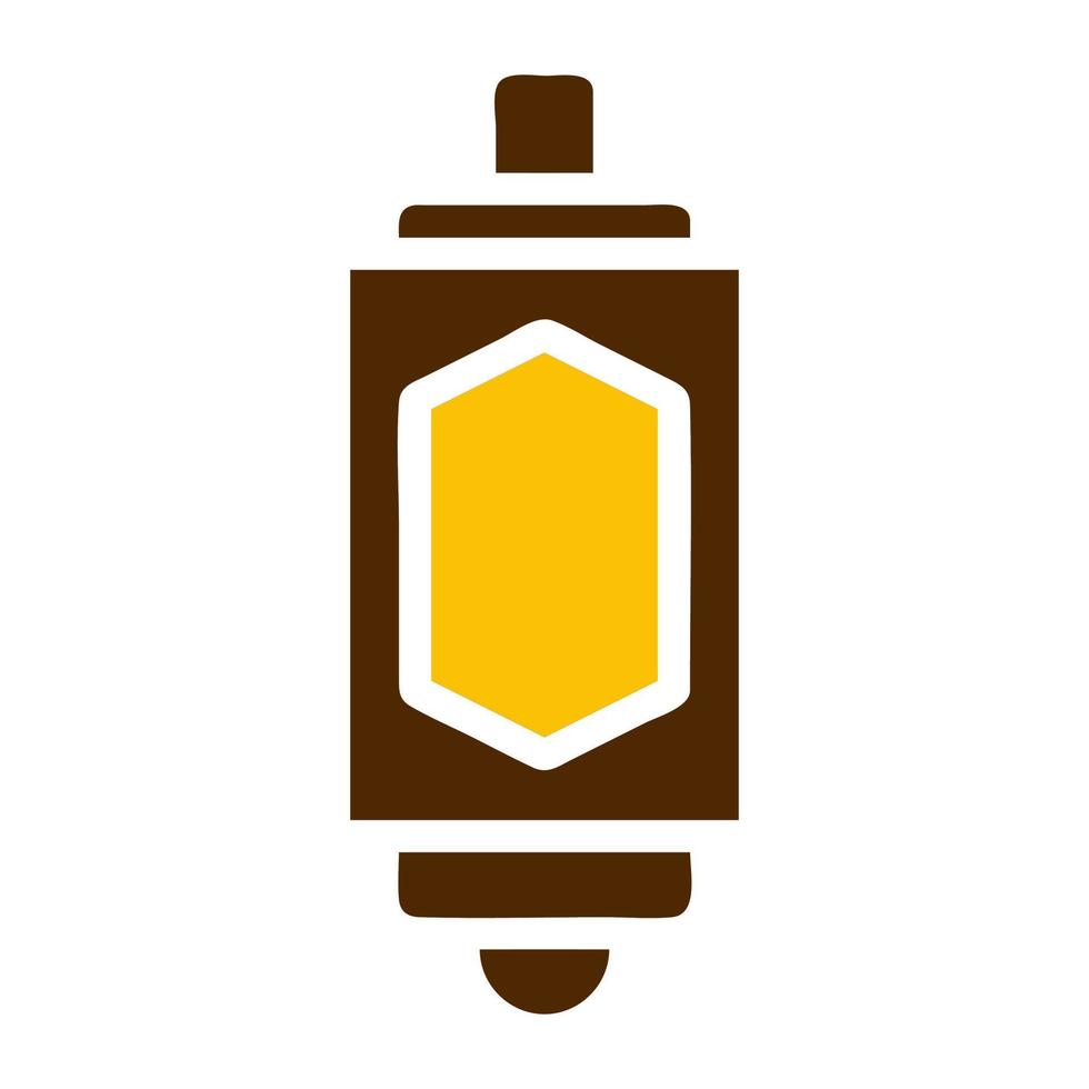 lanterna ícone sólido Castanho amarelo cor Ramadã símbolo perfeito. vetor