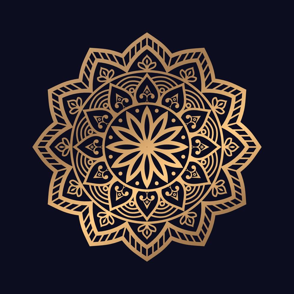 dourado mandala fundo Projeto vetor