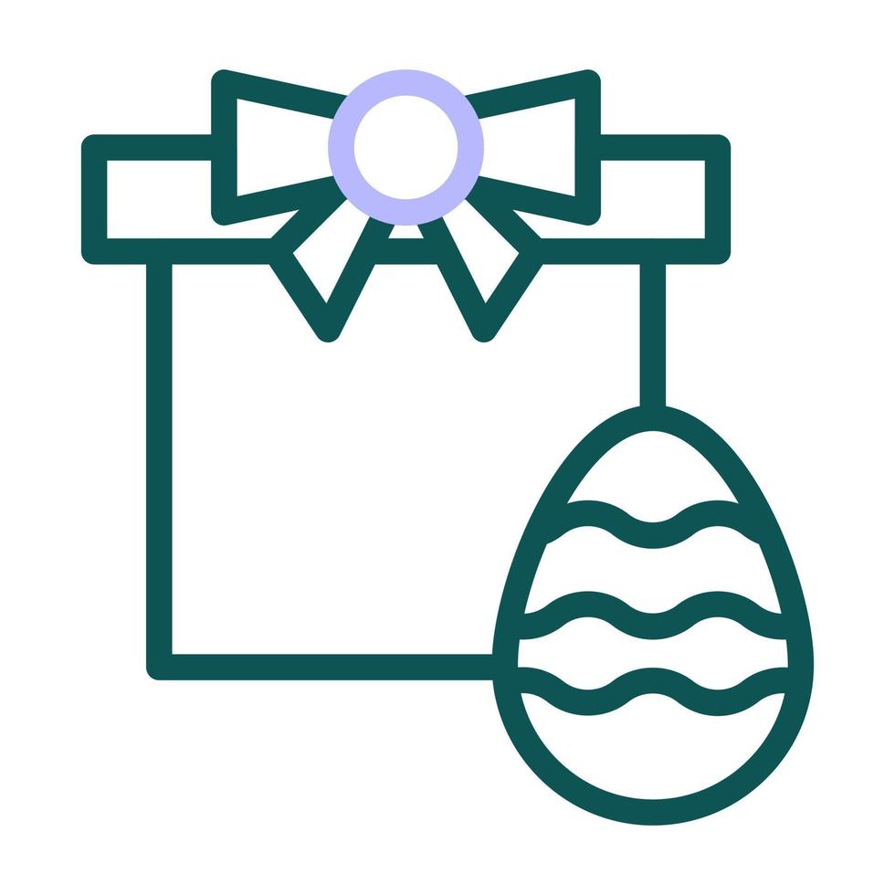 presente ovo ícone duocolor verde roxa cor Páscoa símbolo ilustração. vetor
