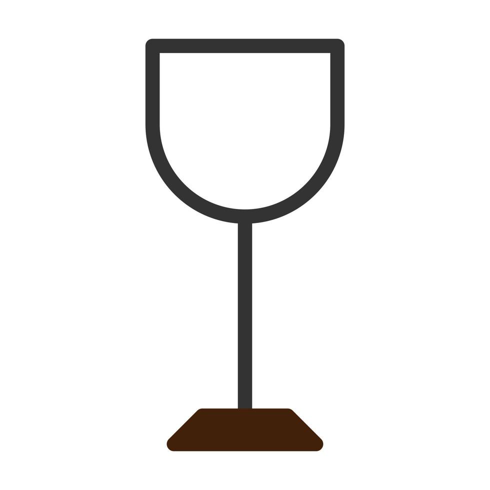 vidro vinho ícone duotônico cinzento Castanho cor Páscoa símbolo ilustração. vetor