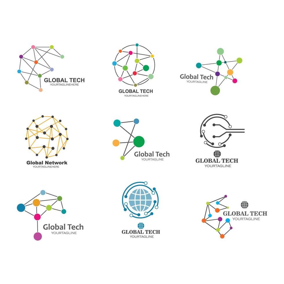 global rede logotipo ícone vetor ilustração Projeto