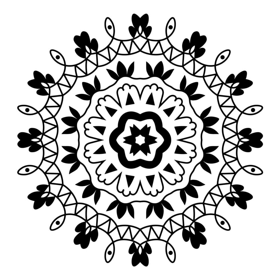 mandala silhueta vetor