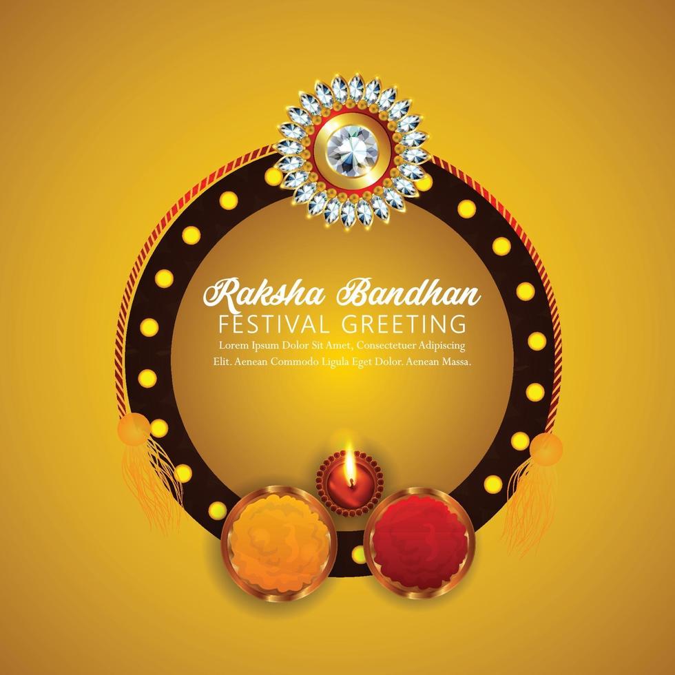 cartão comemorativo do festival raksha bandhan indiano vetor