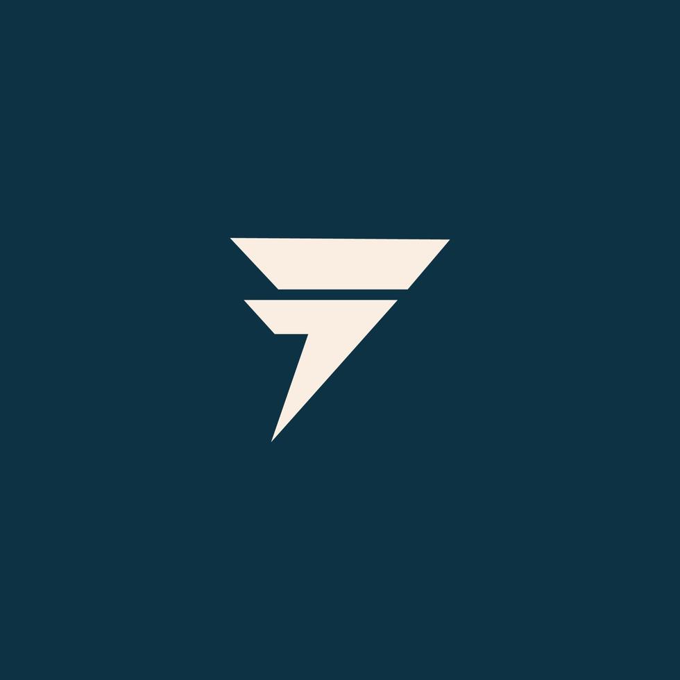 luxo e moderno f inicial logotipo Projeto vetor
