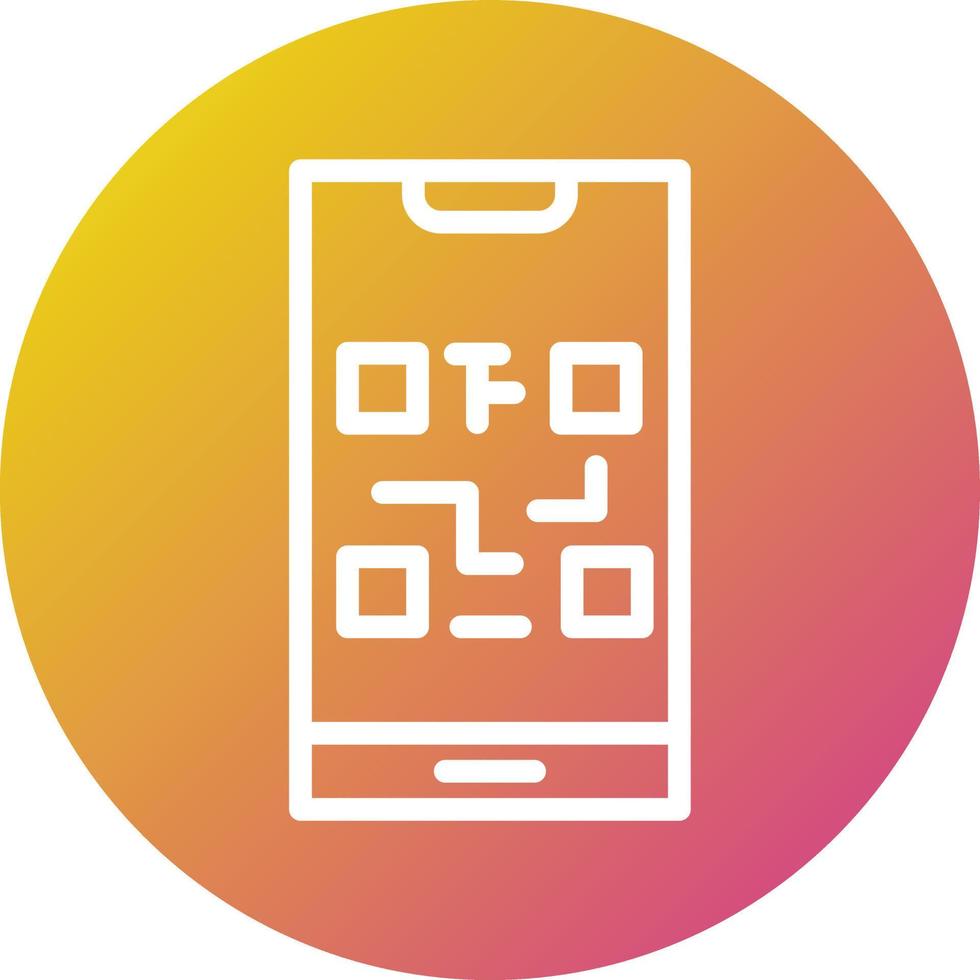 ilustração de design de ícone de vetor de código qr