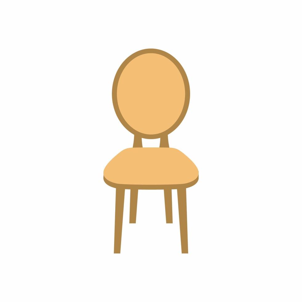 cadeiras modernas, móveis para cozinha doméstica ou restaurante, design de cenas de interiores. equipamento vintage para sala de jantar isolado no fundo branco. ilustração vetorial plana dos desenhos animados vetor