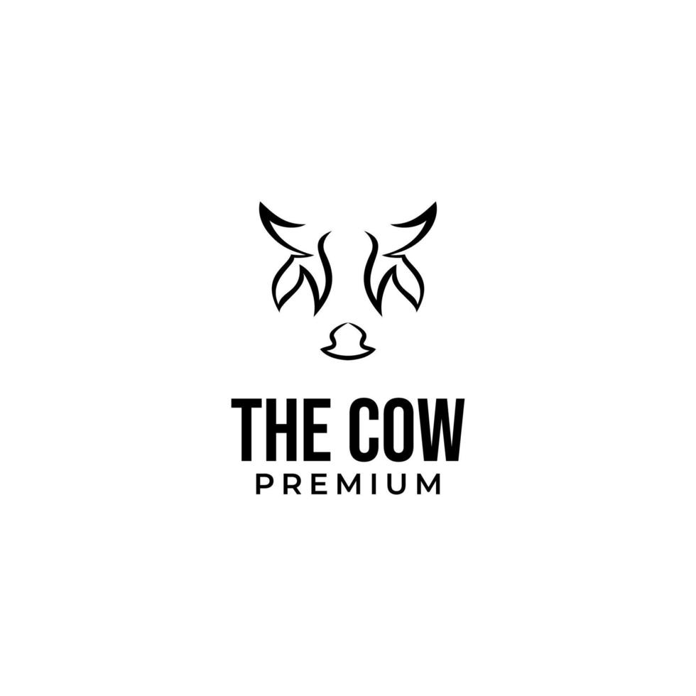 vetor cabeça do uma vaca dentro uma círculo logotipo Projeto conceito para estoque subindo, carne laticínios Fazenda e Comida