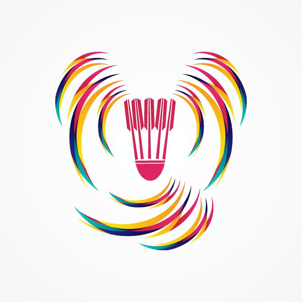 peteca ícone com fita. adequado para badminton campeonato logotipo vetor