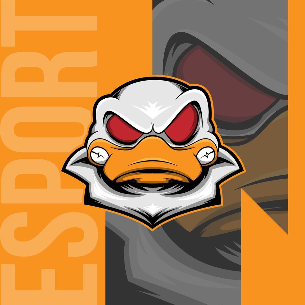 vetor esports mascote logotipo equipe Pato instantâneo pelotão