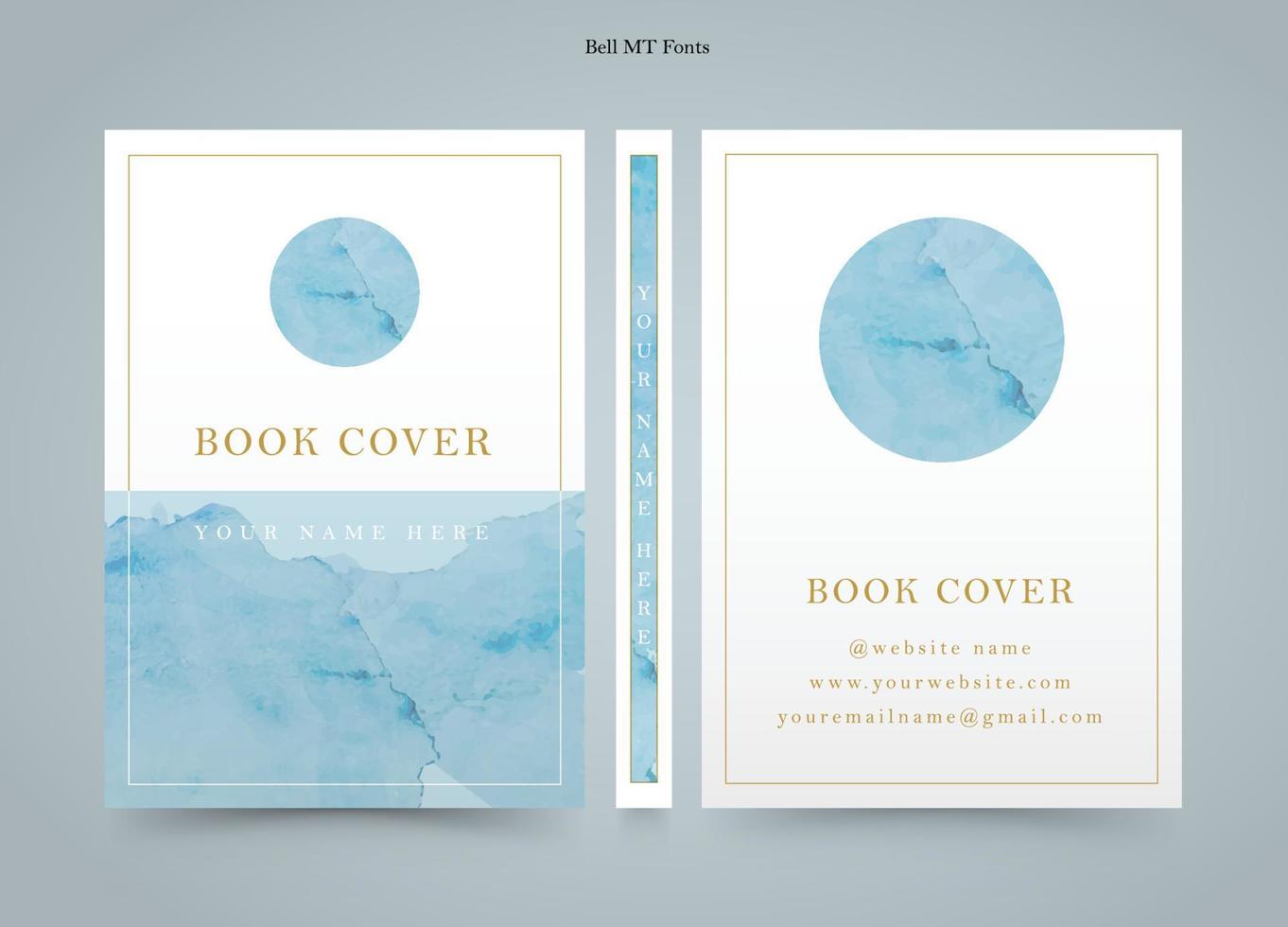 livro cobrir azul artístico Projeto livreto cobrir vetor arte Projeto