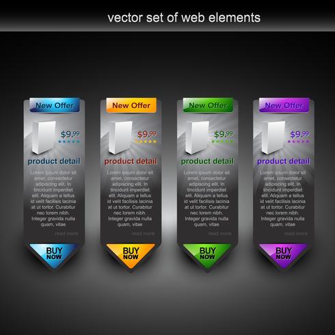 exibição de produtos web vetor