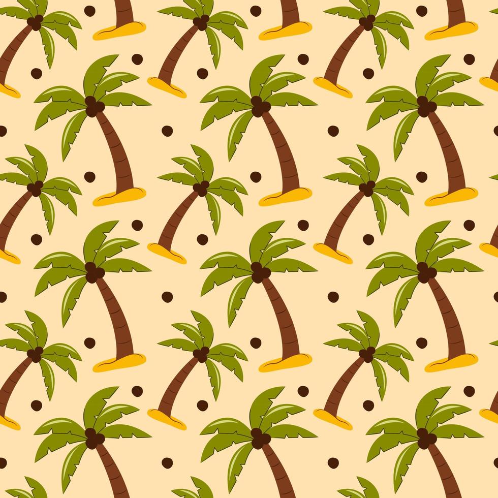 desatado padronizar do uma verão tropical Palma árvore. vetor ilustração