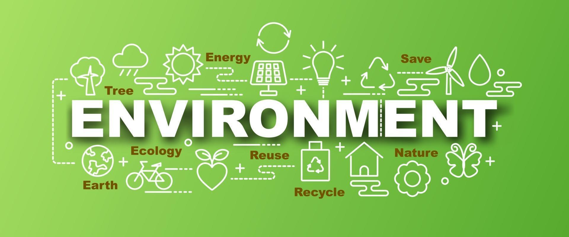 banner moderno de vetor de ambiente