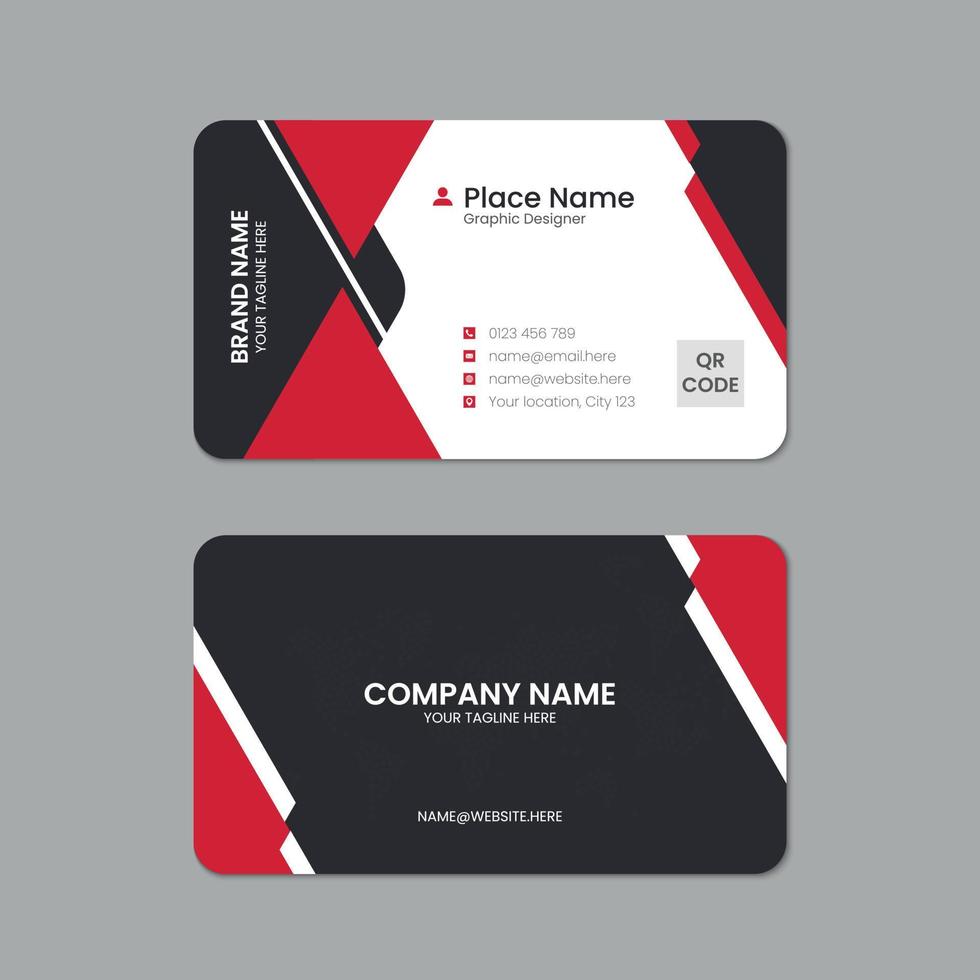 profissional o negócio cartão, imprimível horizontal e vertical Duplo frente e verso corporativo visitando cartão modelo vetor