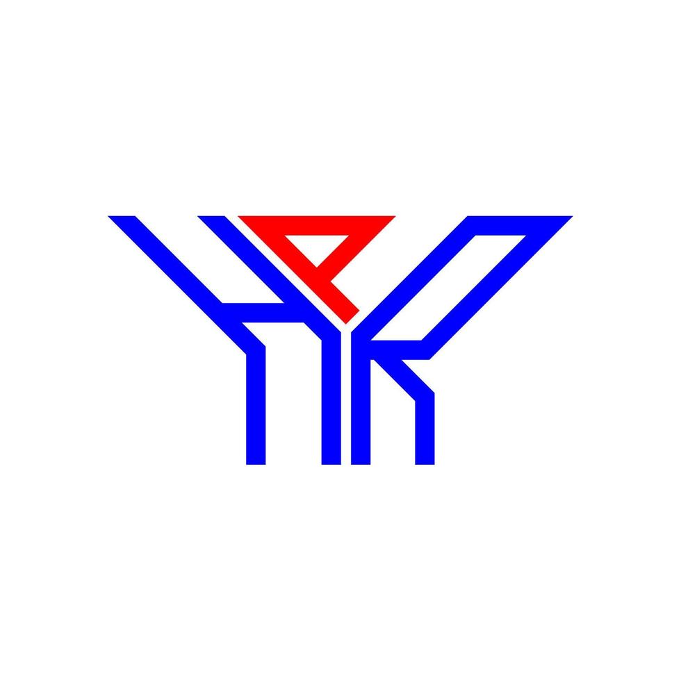 design criativo do logotipo da carta hpr com gráfico vetorial, logotipo simples e moderno da hpr. vetor