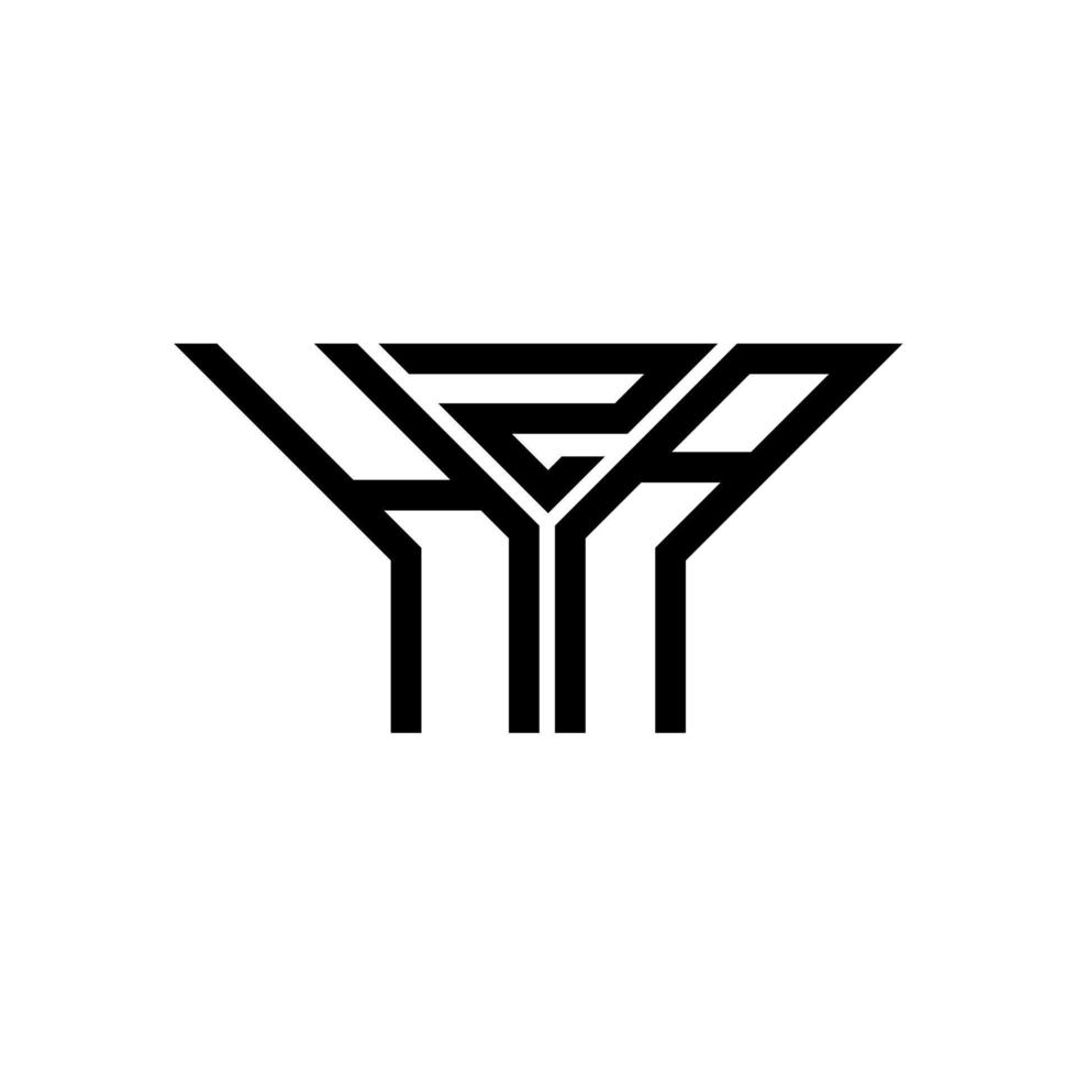 design criativo do logotipo da letra hza com gráfico vetorial, logotipo simples e moderno do hza. vetor