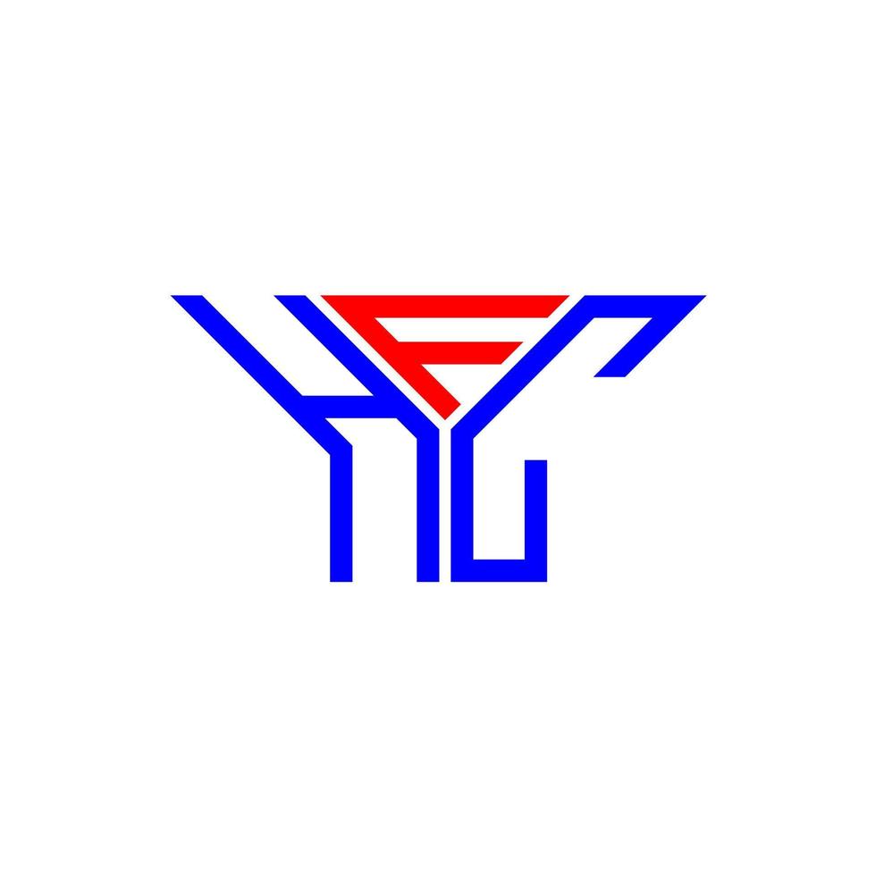 design criativo do logotipo da carta hfc com gráfico vetorial, logotipo simples e moderno do hfc. vetor