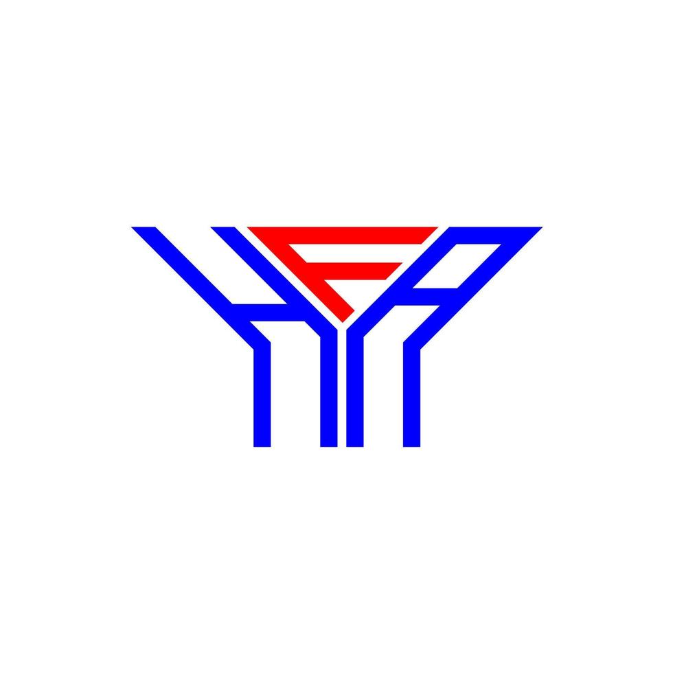design criativo do logotipo da letra hfa com gráfico vetorial, logotipo simples e moderno do hfa. vetor