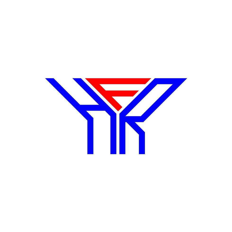 design criativo do logotipo da letra hfr com gráfico vetorial, logotipo simples e moderno hfr. vetor