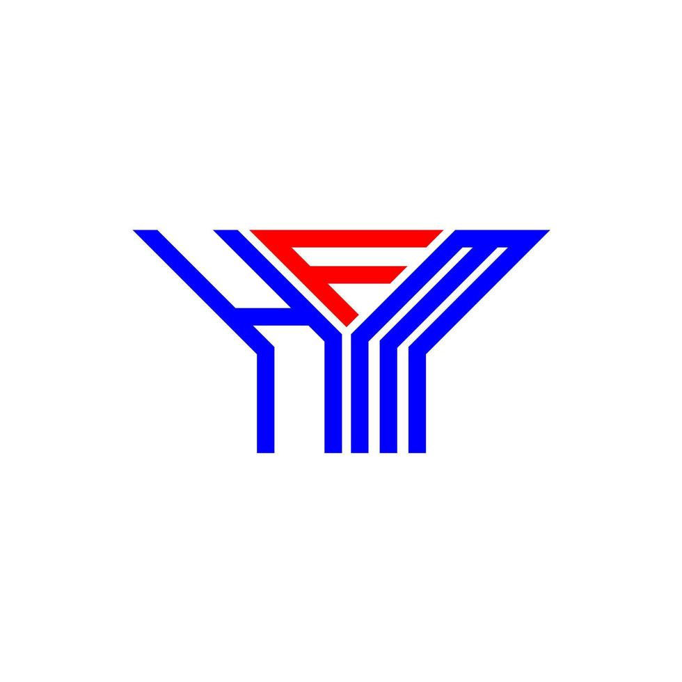 design criativo do logotipo da carta hfm com gráfico vetorial, logotipo simples e moderno do hfm. vetor