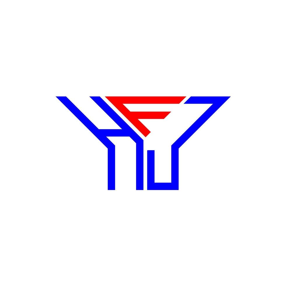design criativo do logotipo da letra hfj com gráfico vetorial, logotipo simples e moderno hfj. vetor
