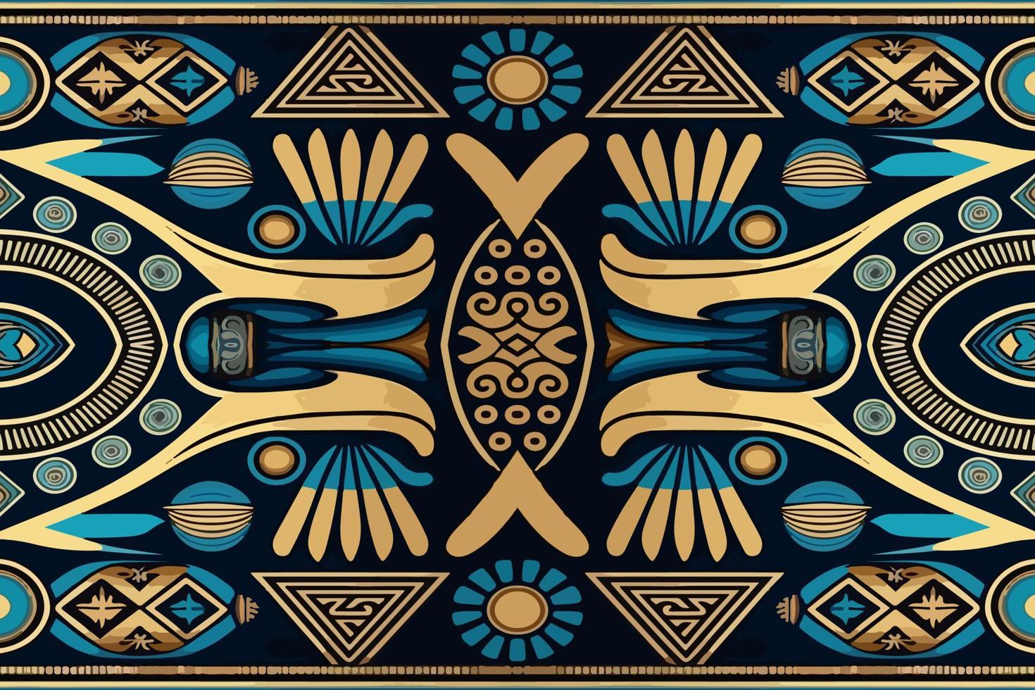 egípcio geometria padronizar velho antigo fundo. abstrato tradicional folk Antiguidade tribal étnico gráfico linha. ornamentado elegante luxo vintage retro estilo. textura têxtil tecido étnico Egito padrões vetor